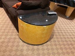 Half Moon Granite Side Tables