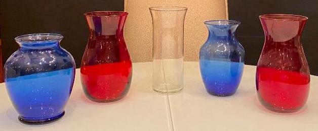 Patriotic Glass Vases