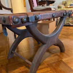 Primitive Leather Footstool