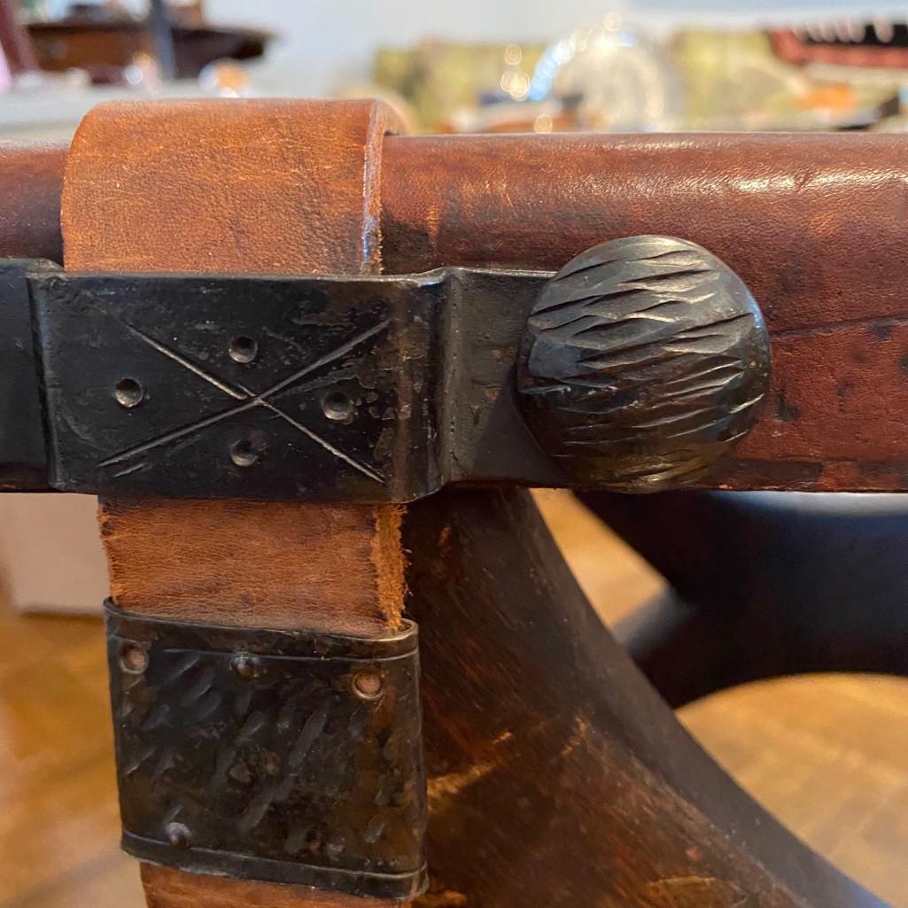 Primitive Leather Footstool