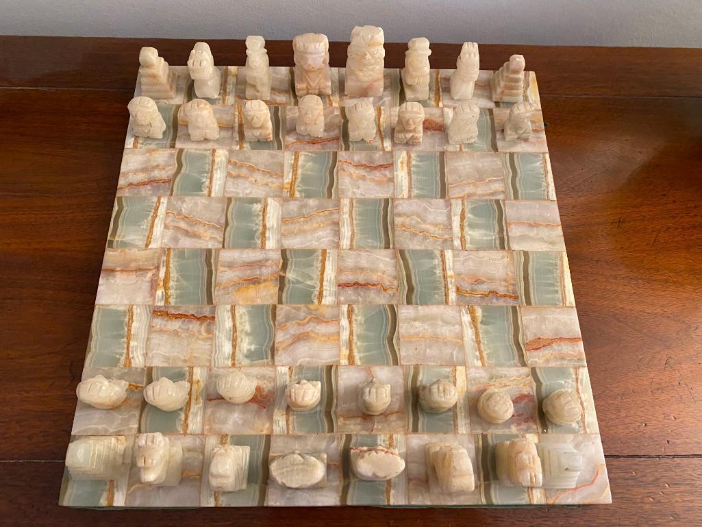 Beautiful Agate Chess Set