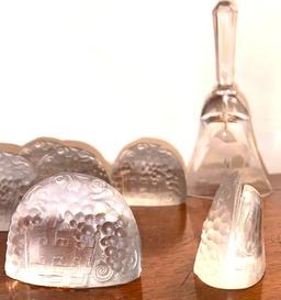 Crystal Bell & Lalique Place Card Holders