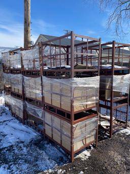 (21) 28 x 37 steel shipping crates.