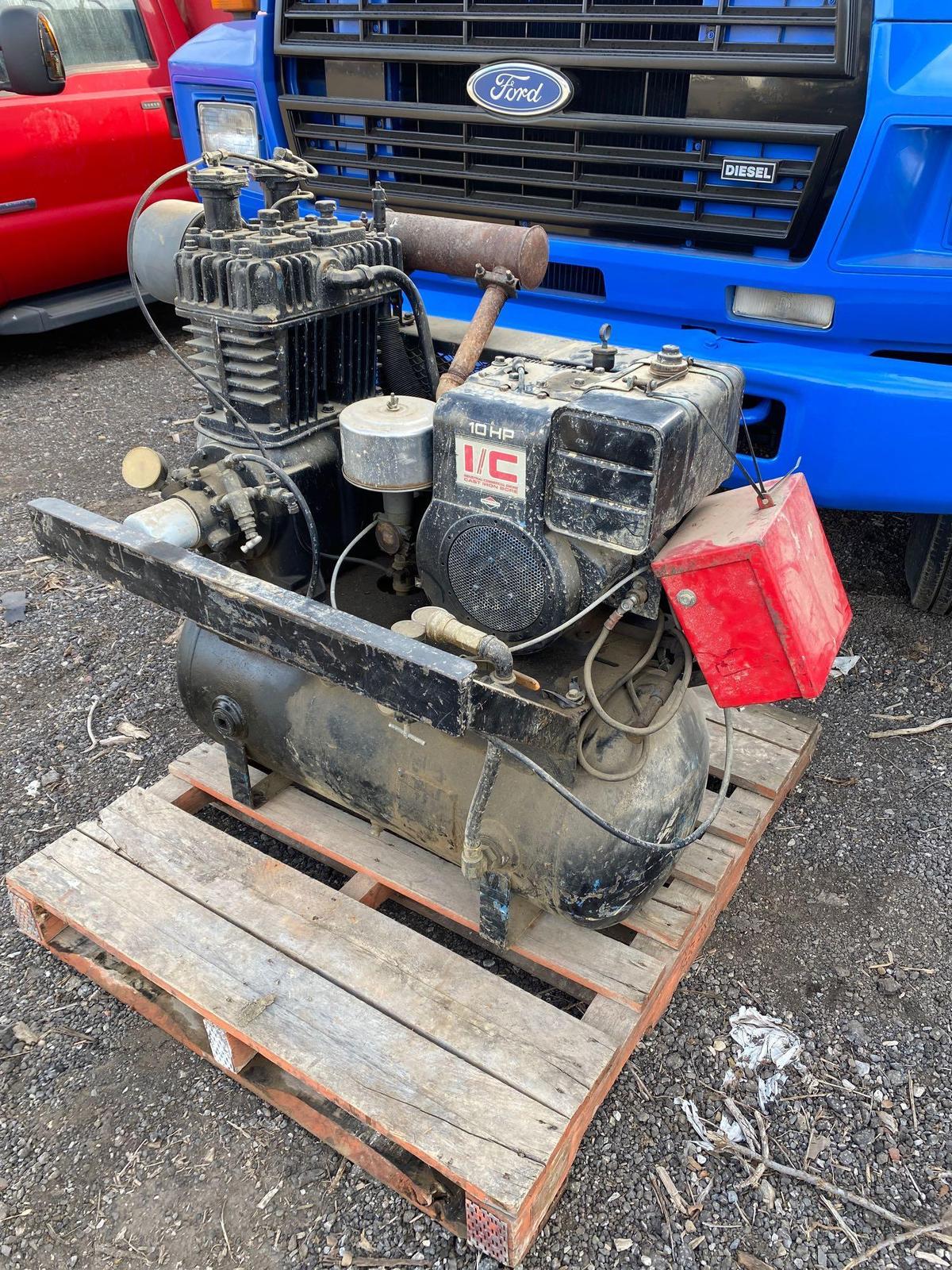 10hp Gas Air Compressor off service truck