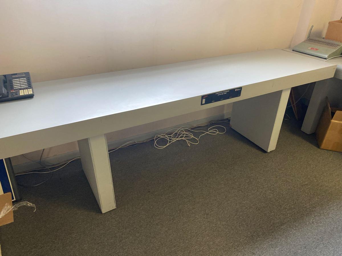 Approx 8 ft long copier/printing table