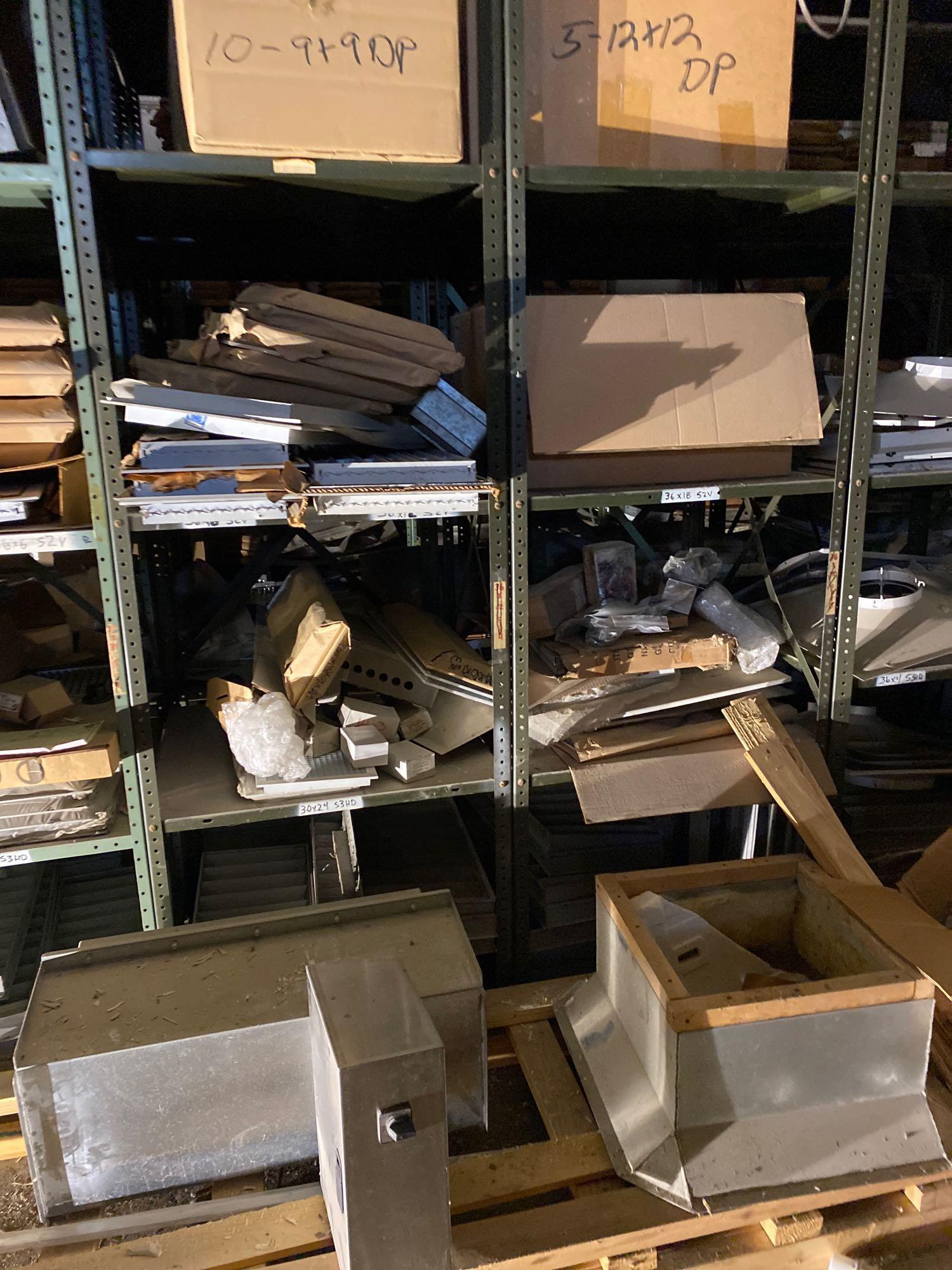 (20) sections of aluminum and metal vents, registers, louvers and more. All one money.