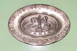 VINTAGE SAP POLYNE PARIS FRANCE EIFFEL TOWER SOUVENIR PEWTER TRAY