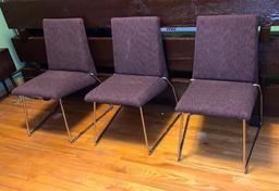 Chrome Based Upholstered Chairs (6)