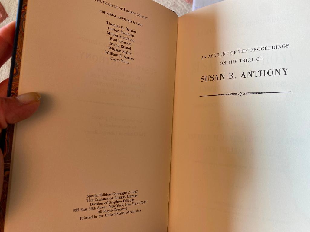 VERY RARE - The Trials of Susan B. Anthony - Gryphon Edition - Excellent Condition
