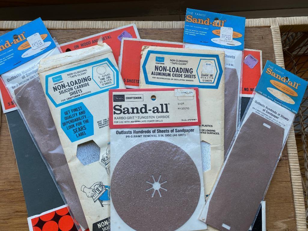 Vintage Craftsman and Sears Sandpaper- Awesome Packakging