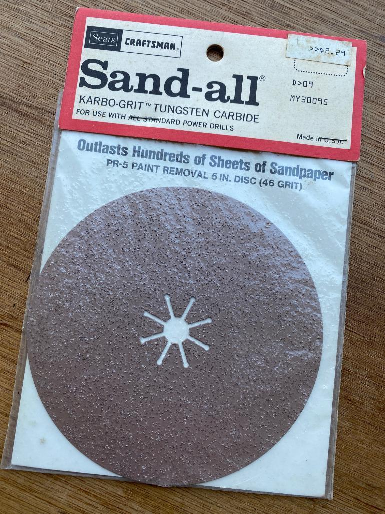 Vintage Craftsman and Sears Sandpaper- Awesome Packakging