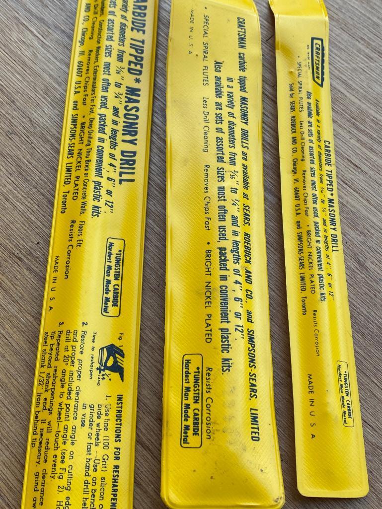 Vintage Craftsman Drill Bits-Original Packaging