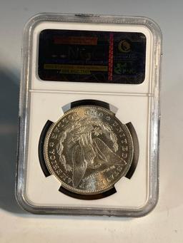 1883O Morgan Silver Dollar, graded MS64 by NGC