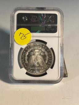 1882S Morgan Silver Dollar, graded MS64 by NGC