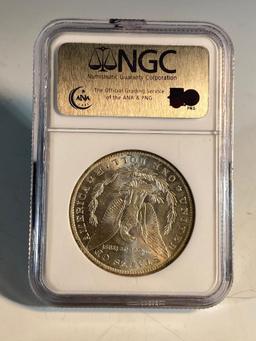 1884O Morgan Silver Dollar graded MS64 by NGC