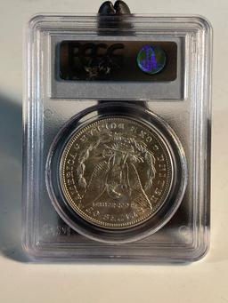 1887 Morgan Silver Dollar, graded MS63 by PCGS