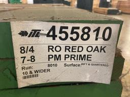 Approx 40 pcs of Prime Red Oak Lumber, 8/4 thick