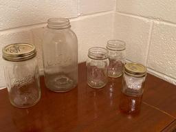 Vintage Kerr, Ball & Mason Jars (5)