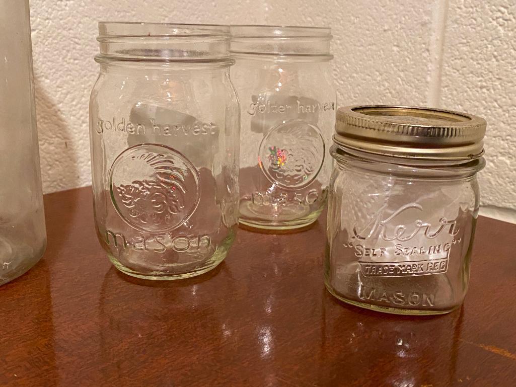 Vintage Kerr, Ball & Mason Jars (5)