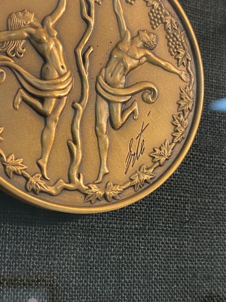 2 Erte Bronze Medallions