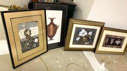 4 Modern and Mixed Media Framed Pictures