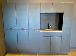 Large Salon Interiors Cabinet with Stainless Steel Sink & Moen Faucet