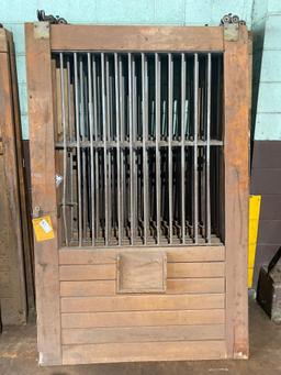 (7) 53.5 wide x 83.5 tall Vintage Oak Rolling Barn Doors