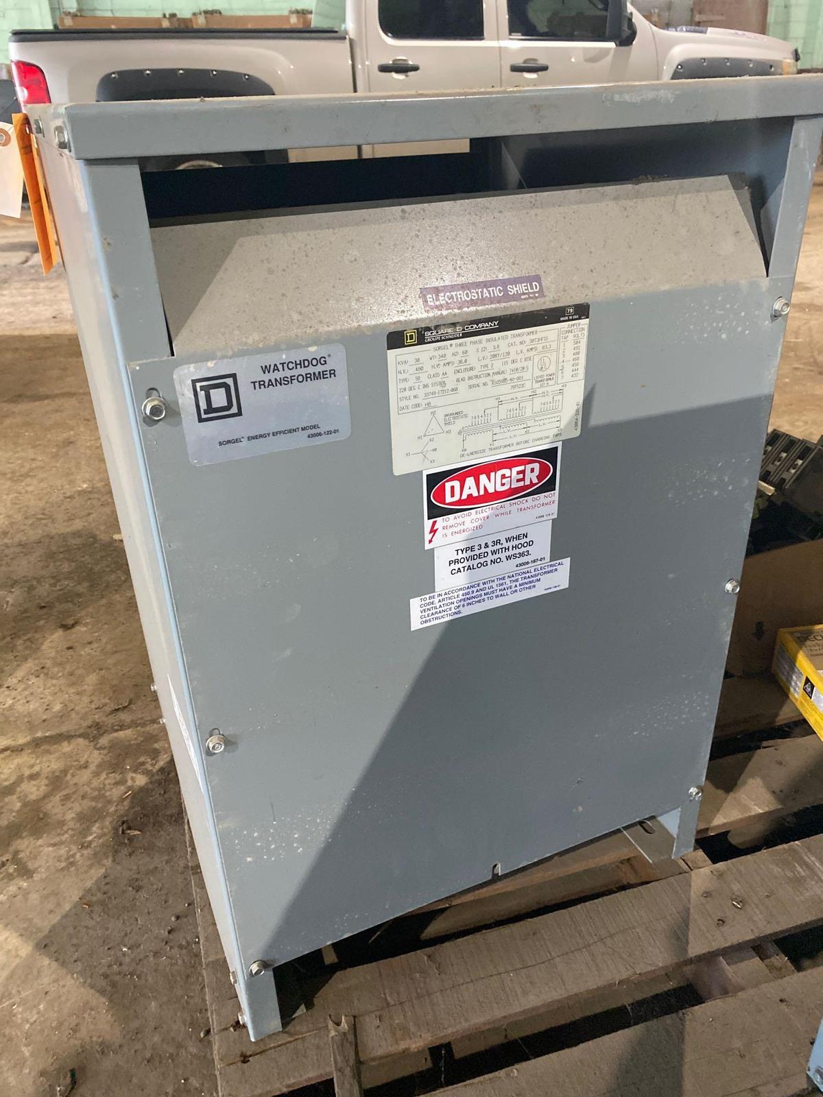 Square D Co WatchDog Transformer- 30KVA, 60hz, serial 4105085-N0-001