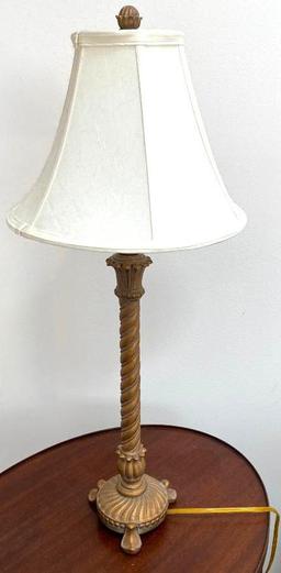 Gilded Table Lamp with Shade