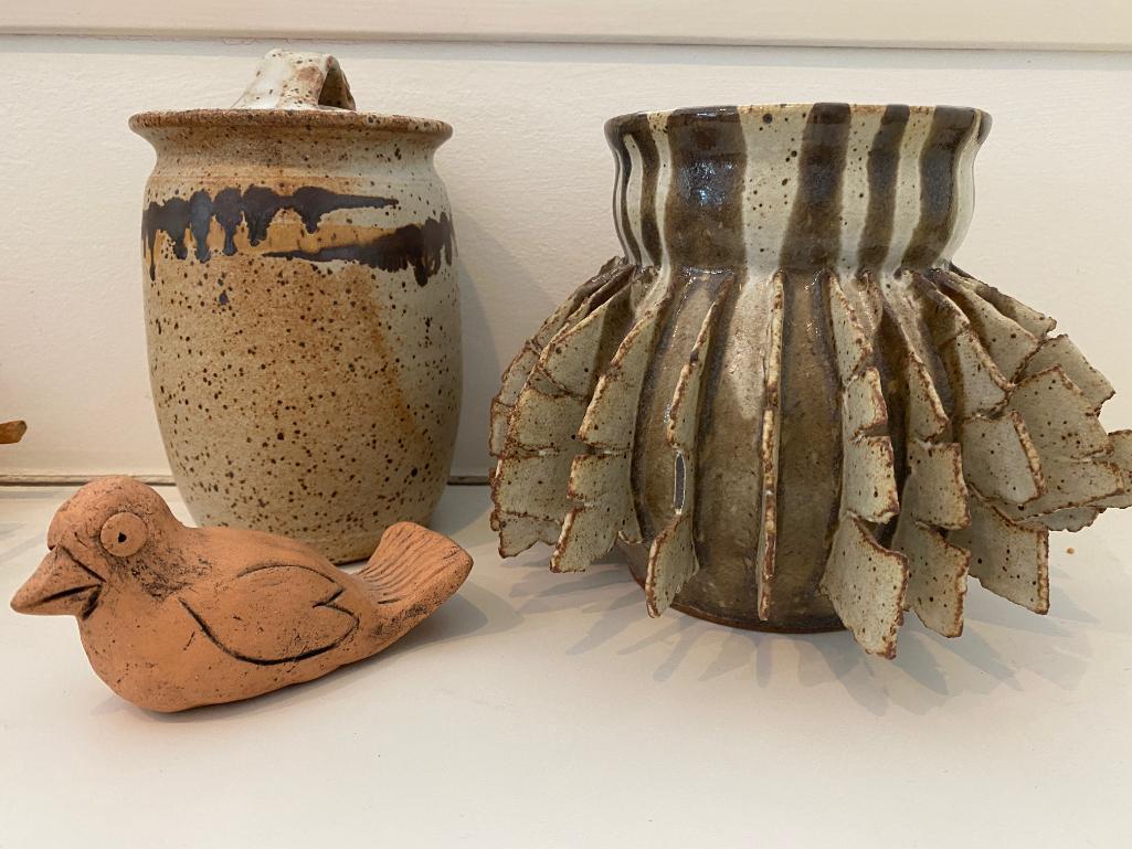 Three Pieces Of Art Pottery
