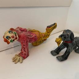 Papier-Mache Clown and Dog