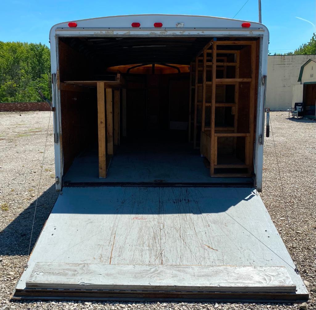 24ft Trailer with Interior Shelves and Multiple Doors