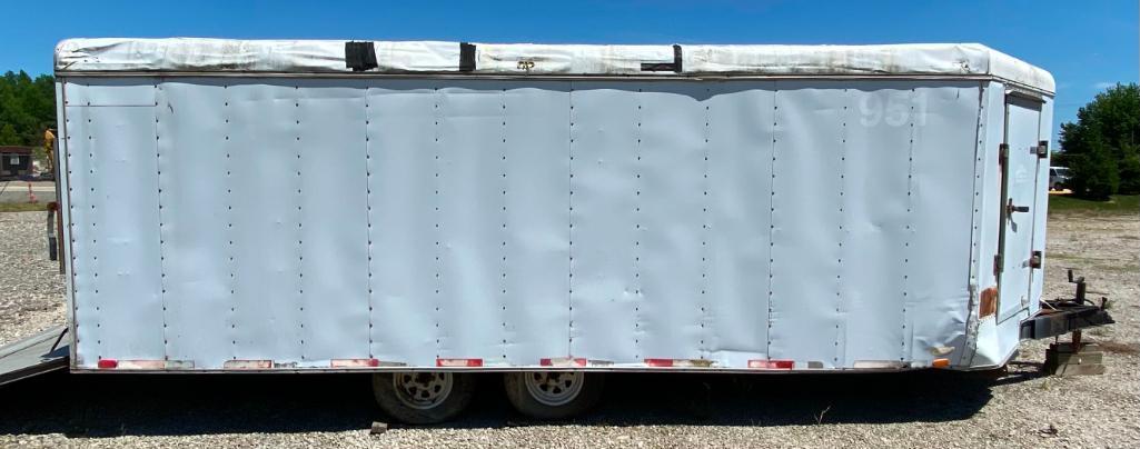 24ft Trailer with Interior Shelves and Multiple Doors