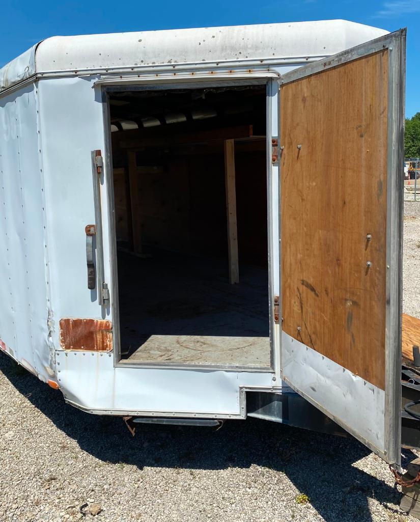24ft Trailer with Interior Shelves and Multiple Doors
