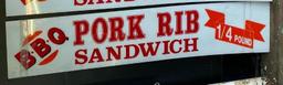 Acrylic BBQ Pork Rib Sandwich" Sign (Style C)