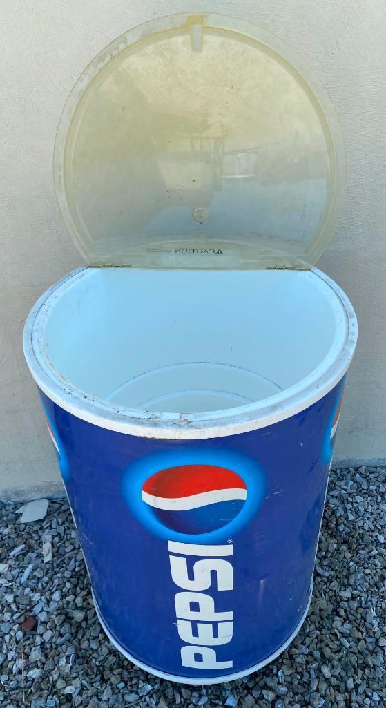 Large "Pepsi Can" Ice Cooler Barrel (Modern Style)