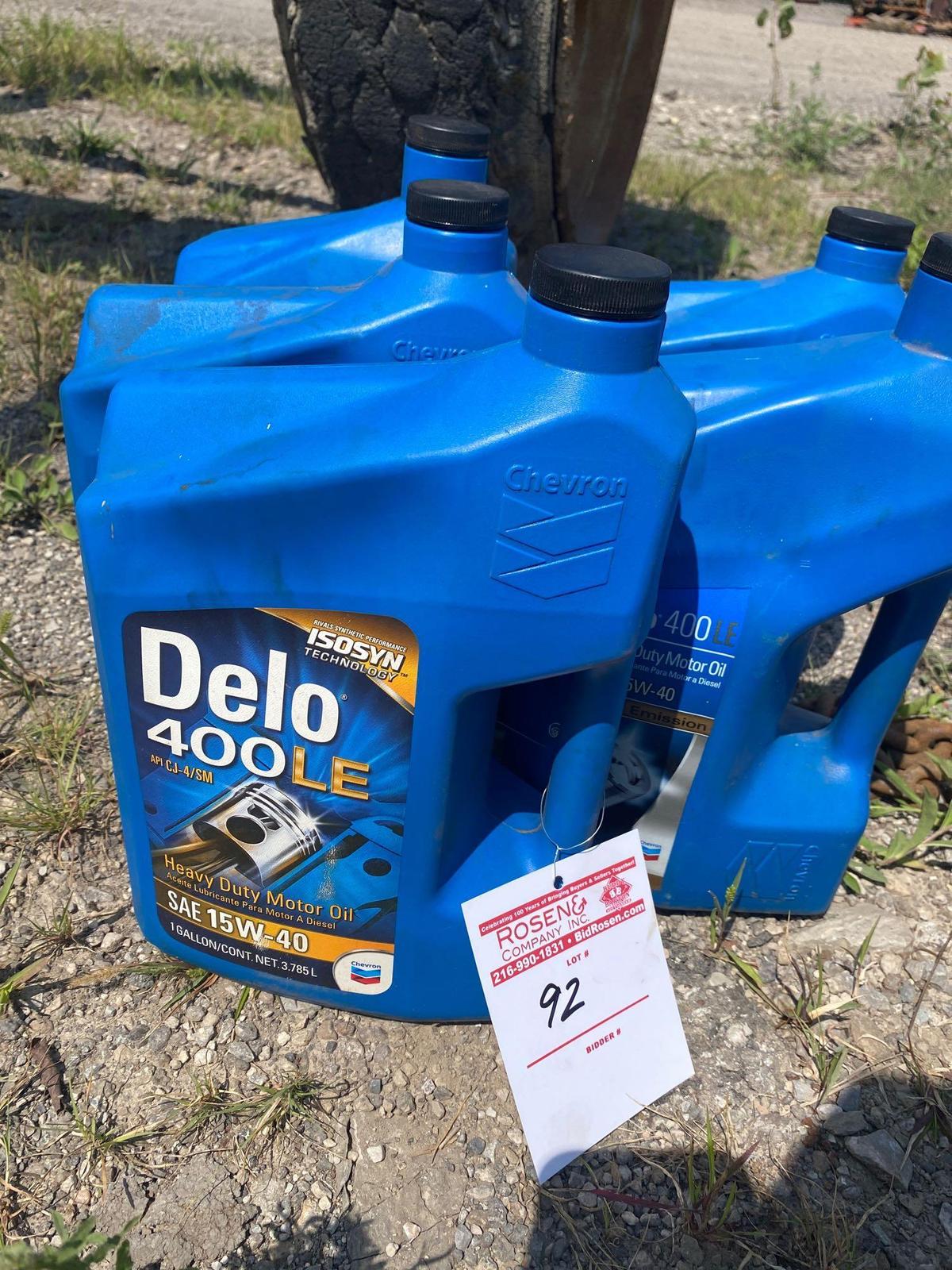 (5) Chevron Delo 400 LE Motor Oil.