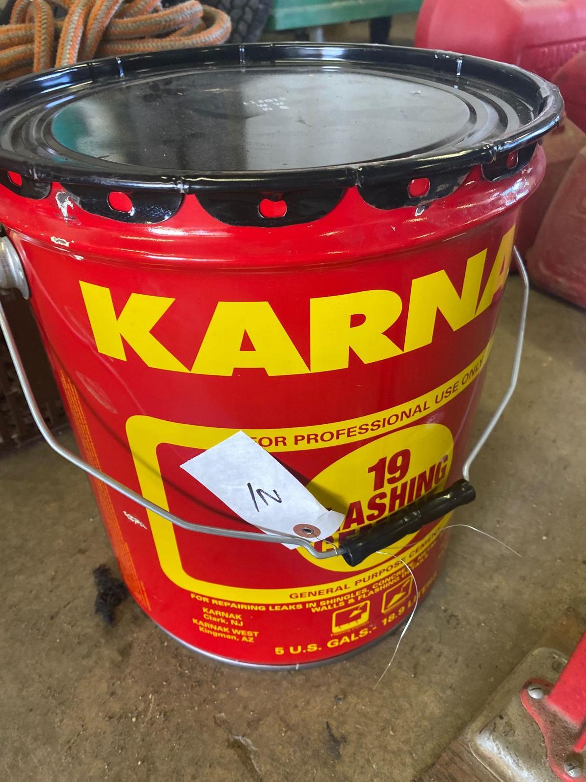 New 5 gal bucket of Karnak Flashing Cement