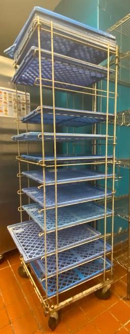 Industrial Baker's Rack with Plastic Shelves