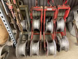 Four Large Triple Wire Rollers