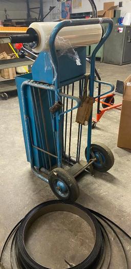 Pallet Wrap-and-Strap Rolling Cart