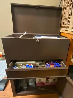 Metal Lockbox and Drawer