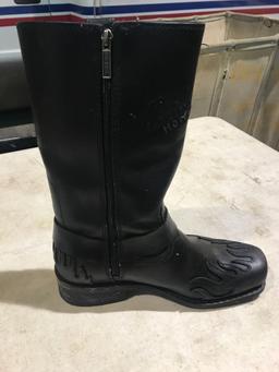 NEW Leather HARLEY DAVIDSON Motorcycle Boots size8.5