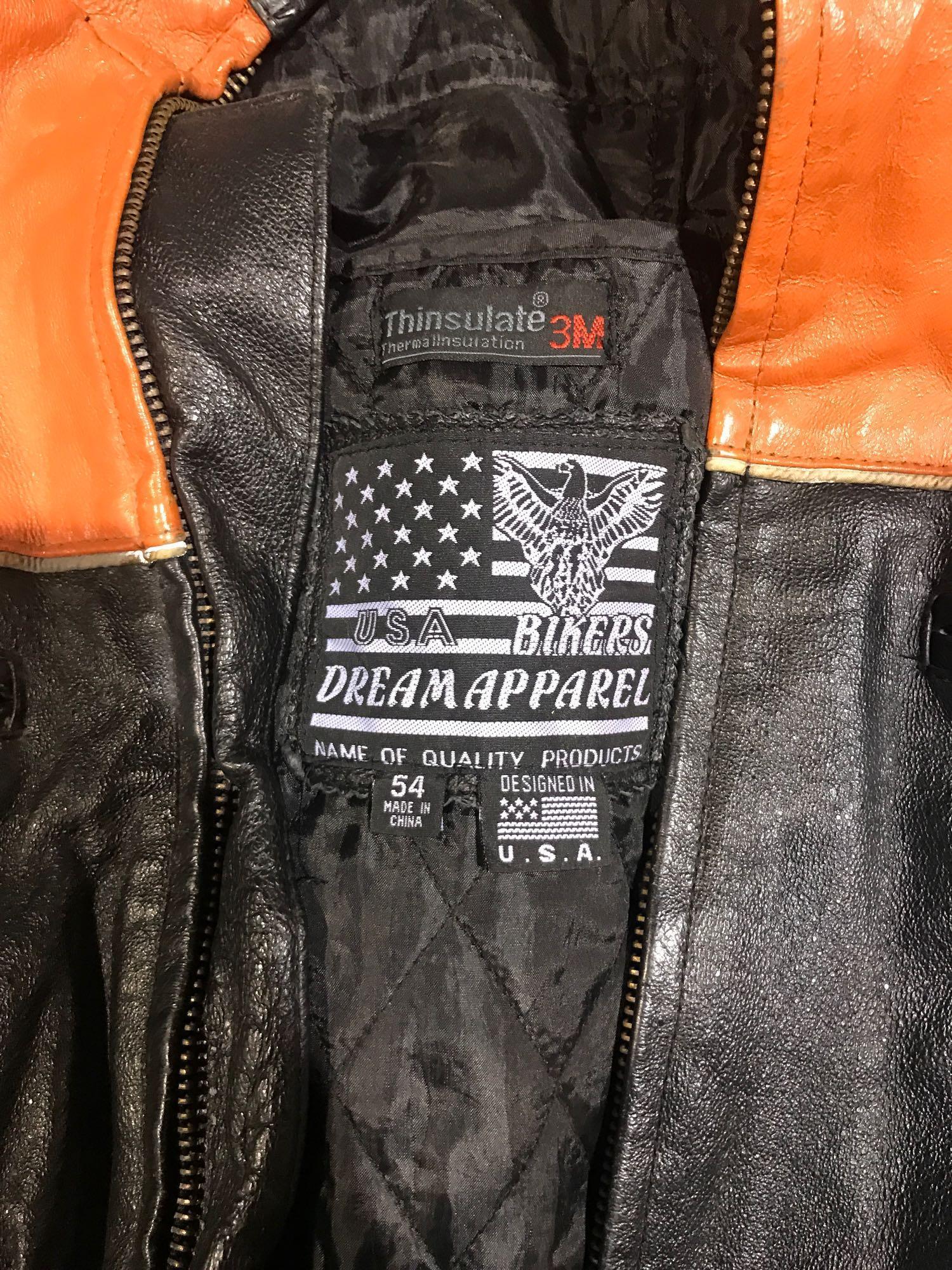 NEW Leather Motorcycle Jacket size54