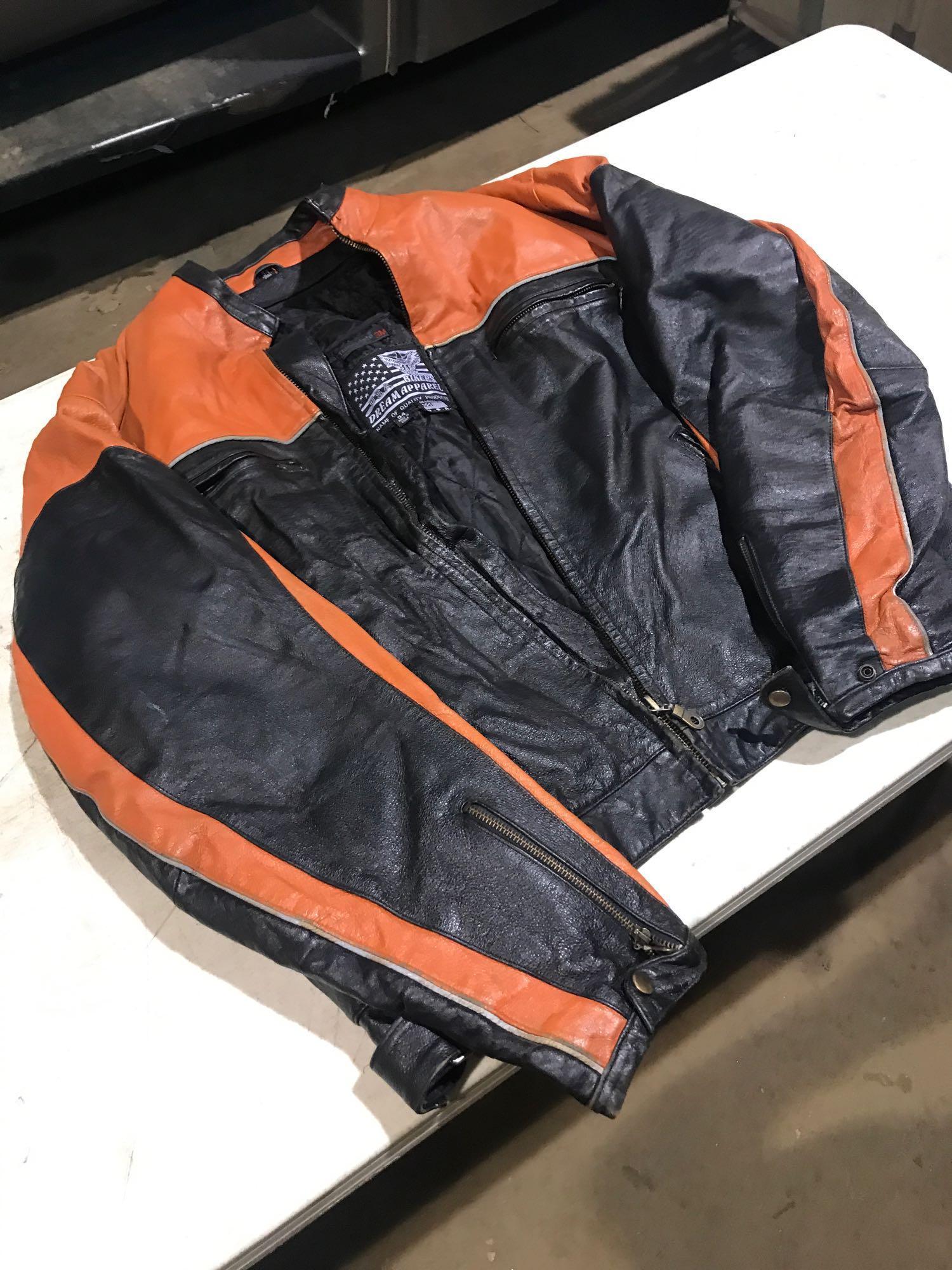 NEW Leather Motorcycle Jacket size54