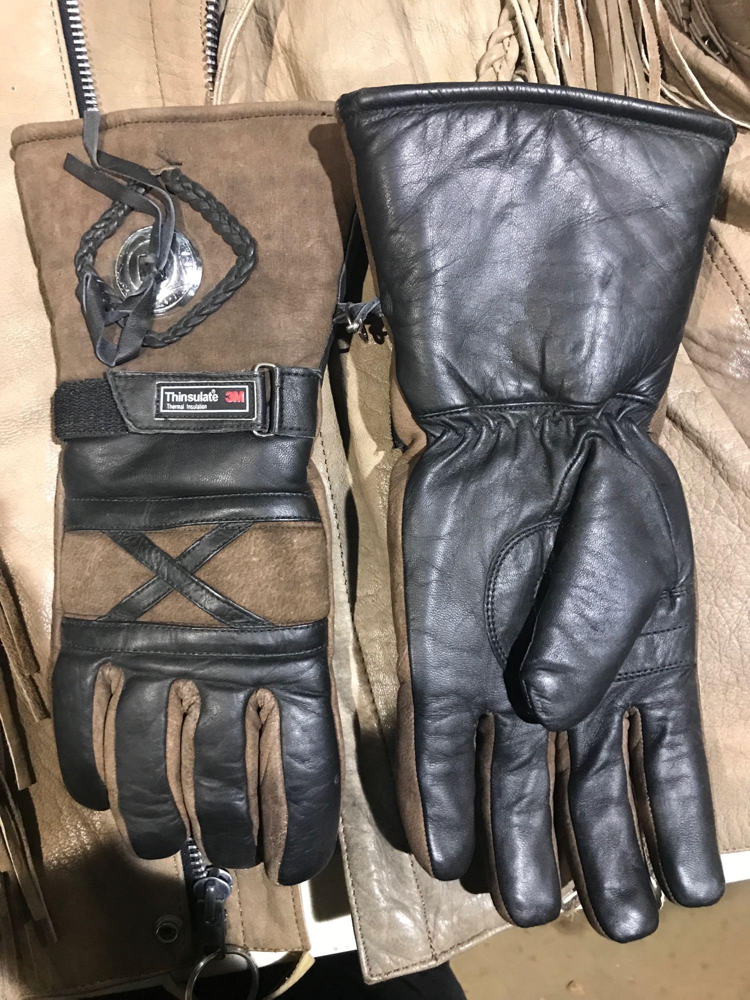 NEW Leather Jacket size52, Gloves sizeL