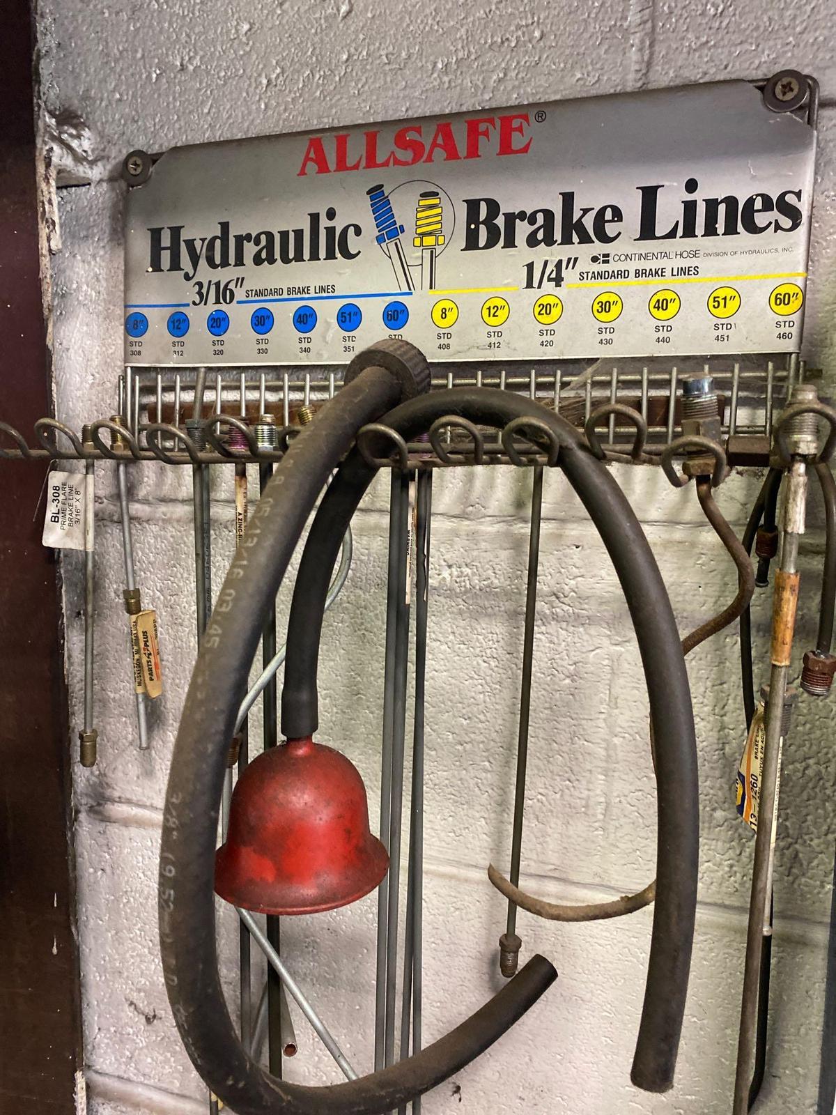 AllSafe Metal Hydraulic Brake Line Display w/ Contents