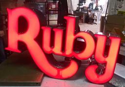 Ruby Tuesday Channel Letters with Race Way for Mounting