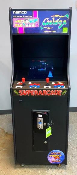 MultiCade SuperArcade Galaga Multi Pac Man Themed Coin Operated Stand Up Video Game - 400+ games!