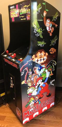 MultiCade SuperArcade Galaga Multi Pac Man Themed Coin Operated Stand Up Video Game - 400+ games!